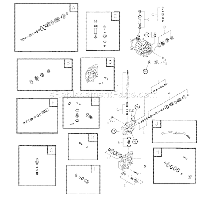 Page B Diagram and Parts List for 020255-0  Briggs and Stratton Pressure Washer